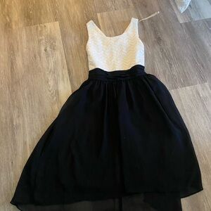 Elegant Black and White Kids Dress